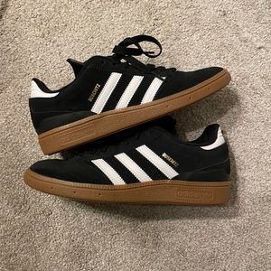 adidas Black and White Sneakers with Brown Sole